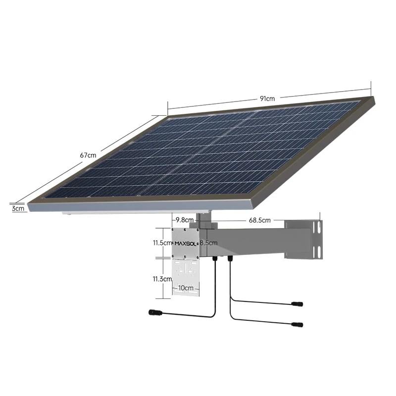 Maxsol CS12060 off-grid solar power system with 120W panel and 768Wh LiFePO4 battery