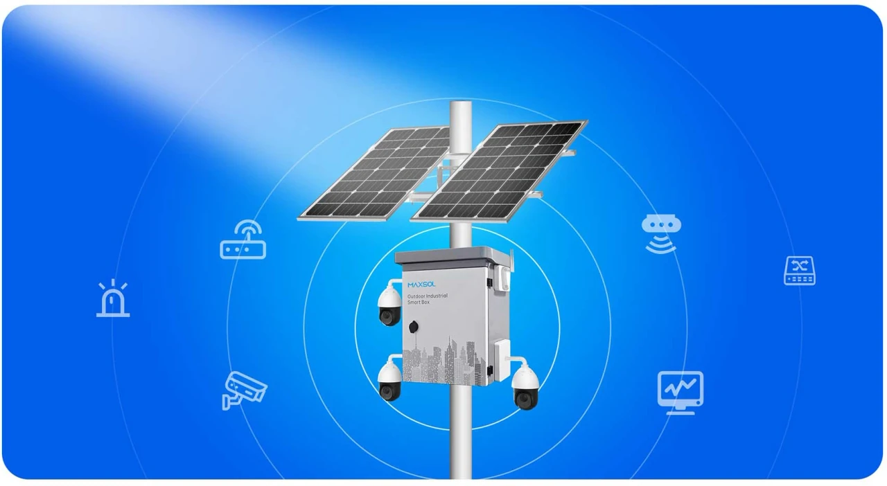MAXSOL integrated outdoor solar power system